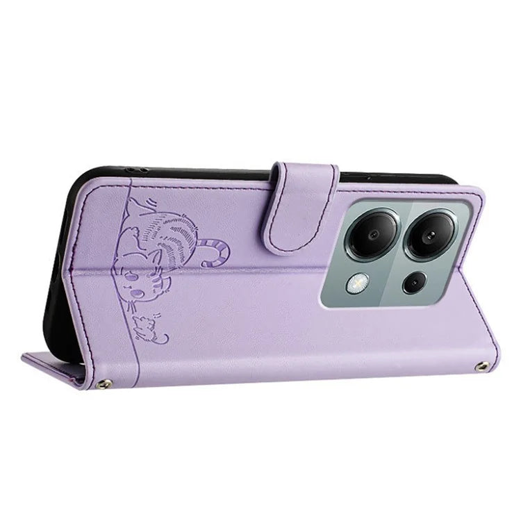 YB Imprinting Series-9 for Xiaomi Redmi Note 13 Pro 4G / Poco M6 Pro 4G Case Leather Phone Cover RFID Blocking