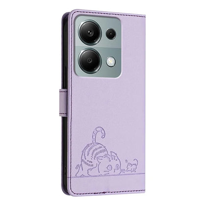 YB Imprinting Series-9 for Xiaomi Redmi Note 13 Pro 4G / Poco M6 Pro 4G Case Leather Phone Cover RFID Blocking