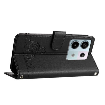 YB Imprinting Series-9 for Xiaomi Redmi Note 13 Pro 5G / Poco X6 5G Leather Phone Case with Hand Strap