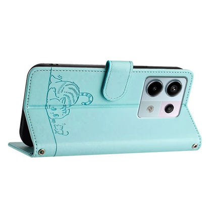YB Imprinting Series-9 for Xiaomi Redmi Note 13 Pro 5G / Poco X6 5G Leather Phone Case with Hand Strap