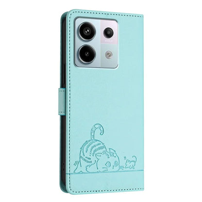 YB Imprinting Series-9 for Xiaomi Redmi Note 13 Pro 5G / Poco X6 5G Leather Phone Case with Hand Strap
