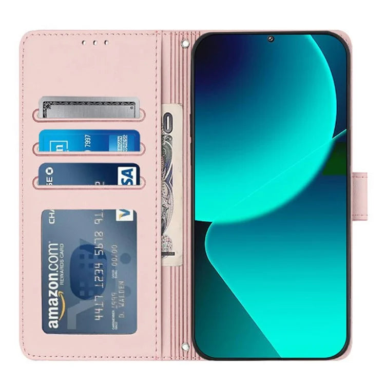 YB Imprinting Series-9 for Xiaomi Redmi Note 13 Pro 5G / Poco X6 5G Leather Phone Case with Hand Strap
