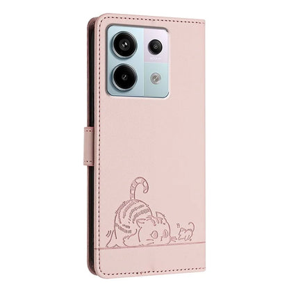 YB Imprinting Series-9 for Xiaomi Redmi Note 13 Pro 5G / Poco X6 5G Leather Phone Case with Hand Strap