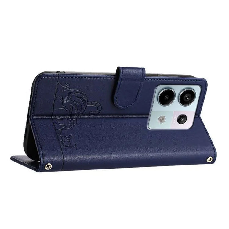 YB Imprinting Series-9 for Xiaomi Redmi Note 13 Pro 5G / Poco X6 5G Leather Phone Case with Hand Strap