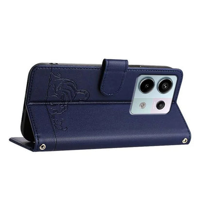 YB Imprinting Series-9 for Xiaomi Redmi Note 13 Pro 5G / Poco X6 5G Leather Phone Case with Hand Strap