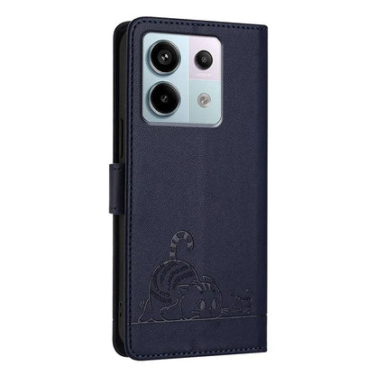 YB Imprinting Series-9 for Xiaomi Redmi Note 13 Pro 5G / Poco X6 5G Leather Phone Case with Hand Strap
