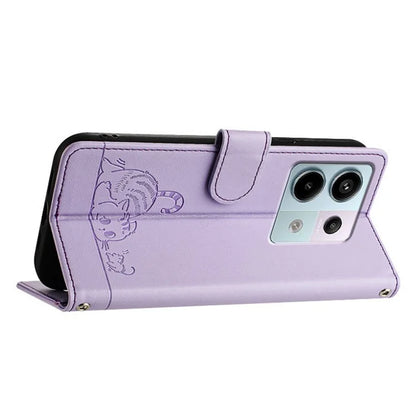 YB Imprinting Series-9 for Xiaomi Redmi Note 13 Pro 5G / Poco X6 5G Leather Phone Case with Hand Strap