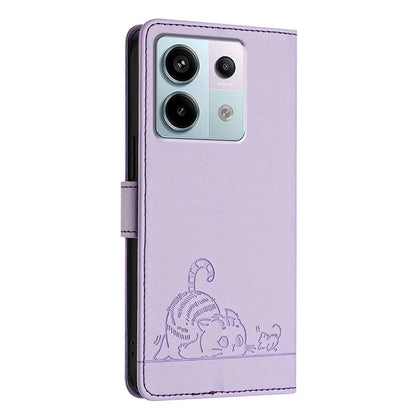 YB Imprinting Series-9 for Xiaomi Redmi Note 13 Pro 5G / Poco X6 5G Leather Phone Case with Hand Strap