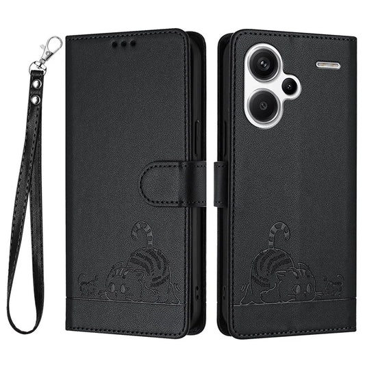 YB Imprinting Series-9 for Xiaomi Redmi Note 13 Pro+ 5G Case Cute Cat Mouse Leather Phone Cover