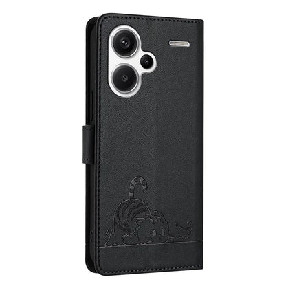 YB Imprinting Series-9 for Xiaomi Redmi Note 13 Pro+ 5G Case Cute Cat Mouse Leather Phone Cover
