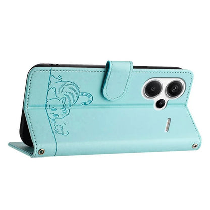 YB Imprinting Series-9 for Xiaomi Redmi Note 13 Pro+ 5G Case Cute Cat Mouse Leather Phone Cover