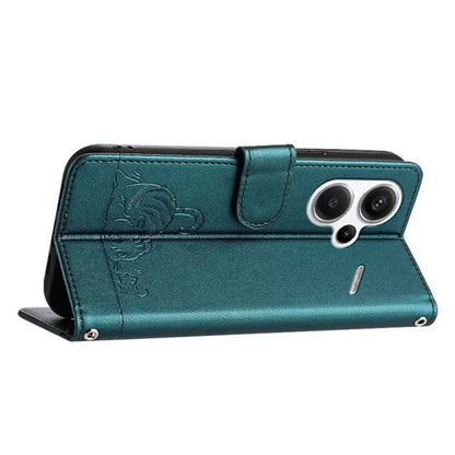 YB Imprinting Series-9 for Xiaomi Redmi Note 13 Pro+ 5G Case Cute Cat Mouse Leather Phone Cover
