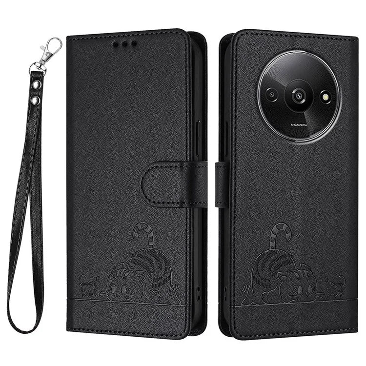 YB Imprinting Series-9 for Xiaomi Redmi A3 / Poco C61 4G Case RFID Blocking Leather Wallet Phone Cover