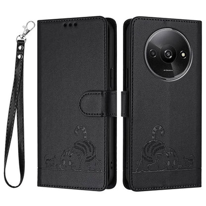 YB Imprinting Series-9 for Xiaomi Redmi A3 / Poco C61 4G Case RFID Blocking Leather Wallet Phone Cover