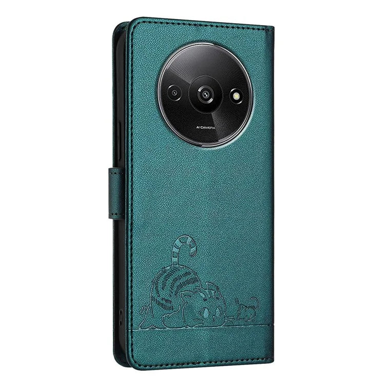 YB Imprinting Series-9 for Xiaomi Redmi A3 / Poco C61 4G Case RFID Blocking Leather Wallet Phone Cover