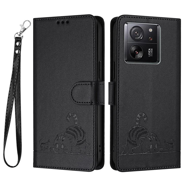 YB Imprinting Series-9 for Xiaomi 13T / 13T Pro / Redmi K60 Ultra Case RFID Blocking Leather Wallet Phone Cover