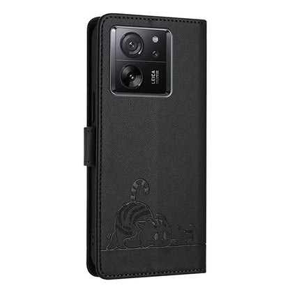 YB Imprinting Series-9 for Xiaomi 13T / 13T Pro / Redmi K60 Ultra Case RFID Blocking Leather Wallet Phone Cover