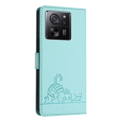 YB Imprinting Series-9 for Xiaomi 13T / 13T Pro / Redmi K60 Ultra Case RFID Blocking Leather Wallet Phone Cover