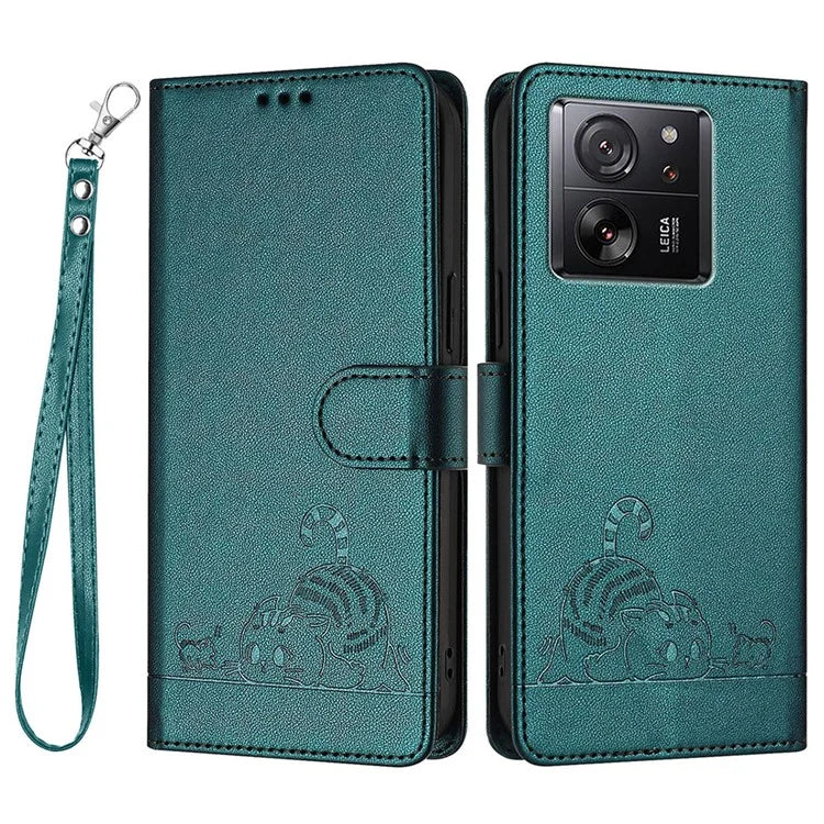 YB Imprinting Series-9 for Xiaomi 13T / 13T Pro / Redmi K60 Ultra Case RFID Blocking Leather Wallet Phone Cover