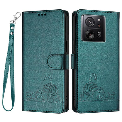 YB Imprinting Series-9 for Xiaomi 13T / 13T Pro / Redmi K60 Ultra Case RFID Blocking Leather Wallet Phone Cover