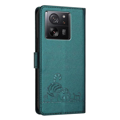 YB Imprinting Series-9 for Xiaomi 13T / 13T Pro / Redmi K60 Ultra Case RFID Blocking Leather Wallet Phone Cover