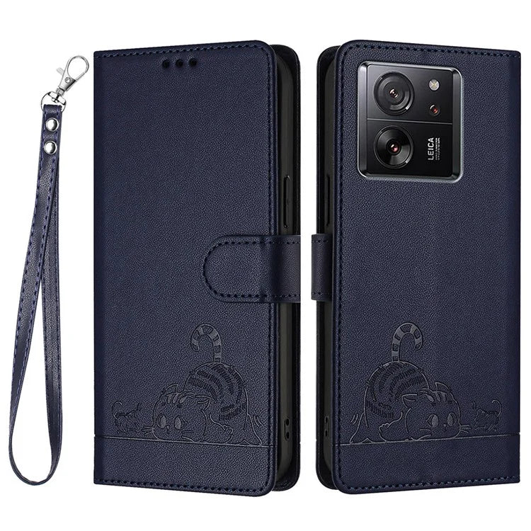 YB Imprinting Series-9 for Xiaomi 13T / 13T Pro / Redmi K60 Ultra Case RFID Blocking Leather Wallet Phone Cover