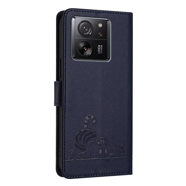 YB Imprinting Series-9 for Xiaomi 13T / 13T Pro / Redmi K60 Ultra Case RFID Blocking Leather Wallet Phone Cover