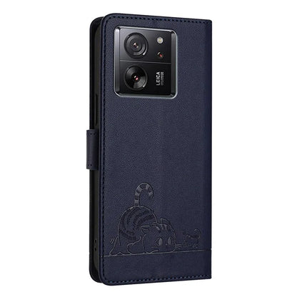 YB Imprinting Series-9 for Xiaomi 13T / 13T Pro / Redmi K60 Ultra Case RFID Blocking Leather Wallet Phone Cover