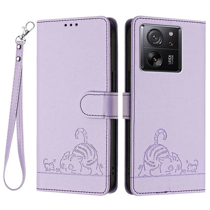YB Imprinting Series-9 for Xiaomi 13T / 13T Pro / Redmi K60 Ultra Case RFID Blocking Leather Wallet Phone Cover