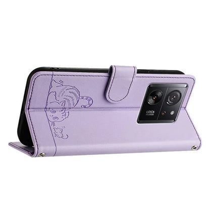 YB Imprinting Series-9 for Xiaomi 13T / 13T Pro / Redmi K60 Ultra Case RFID Blocking Leather Wallet Phone Cover