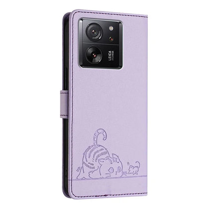 YB Imprinting Series-9 for Xiaomi 13T / 13T Pro / Redmi K60 Ultra Case RFID Blocking Leather Wallet Phone Cover