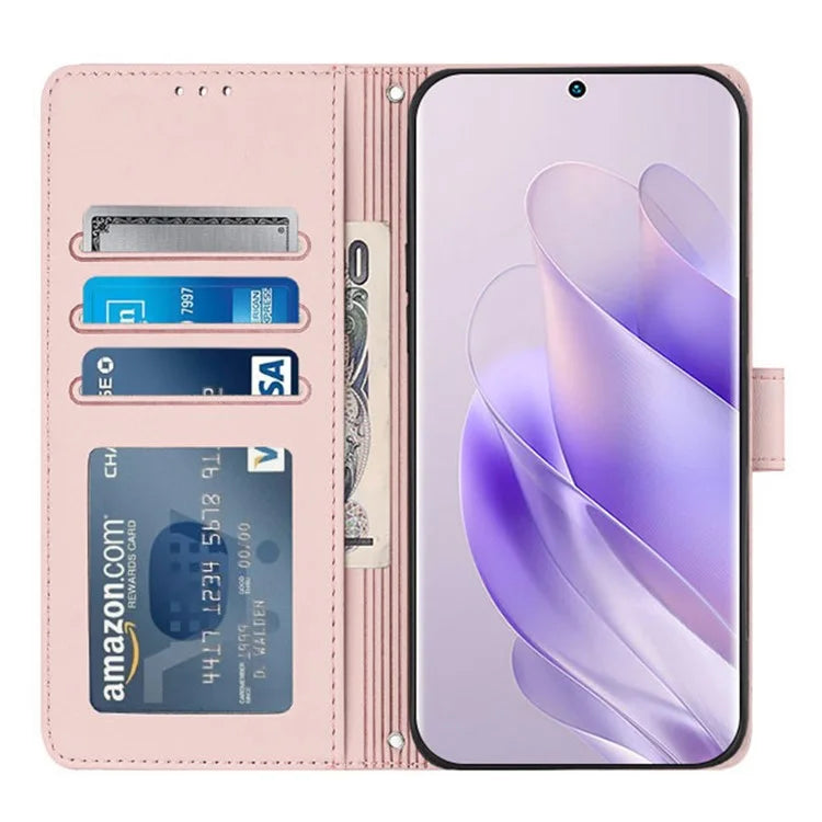 YB Imprinting Series-9 for TECNO Spark 20 Pro Case RFID Blocking Imprinted Leather Phone Cover