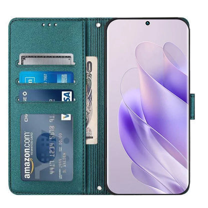 YB Imprinting Series-9 for TECNO Spark 20 Pro Case RFID Blocking Imprinted Leather Phone Cover
