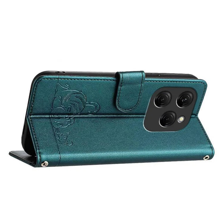 YB Imprinting Series-9 for TECNO Spark 20 Pro Case RFID Blocking Imprinted Leather Phone Cover