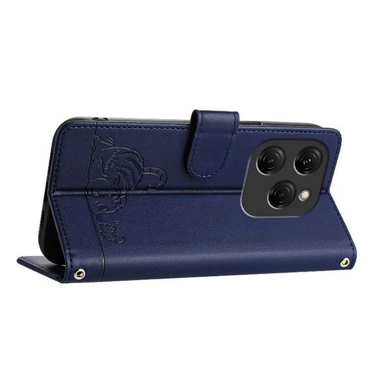 YB Imprinting Series-9 for TECNO Spark 20 Pro Case RFID Blocking Imprinted Leather Phone Cover