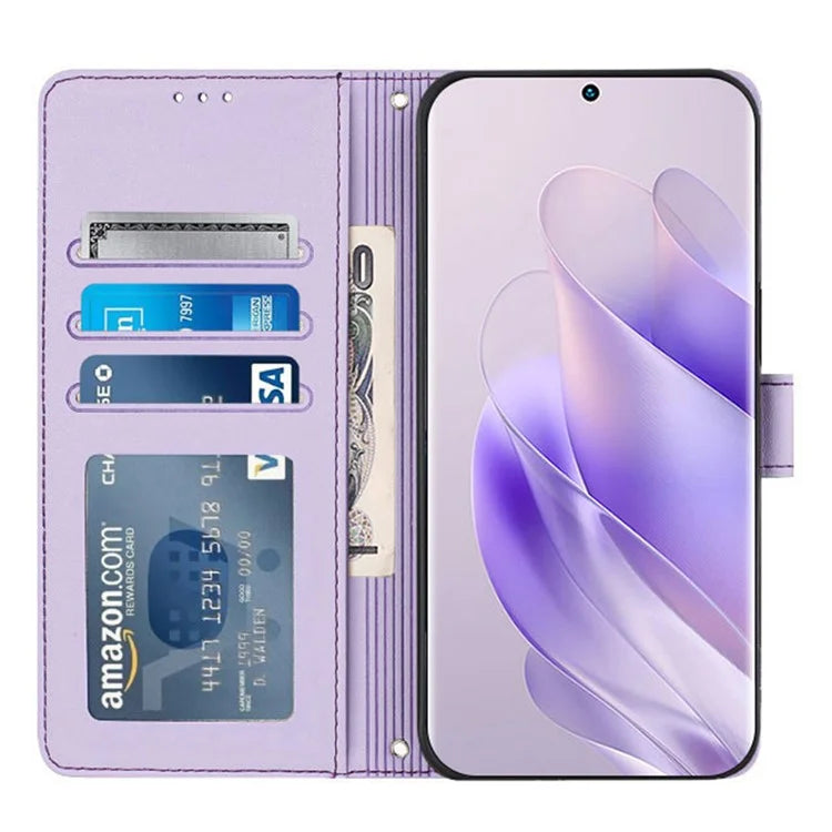 YB Imprinting Series-9 for TECNO Spark 20 Pro Case RFID Blocking Imprinted Leather Phone Cover