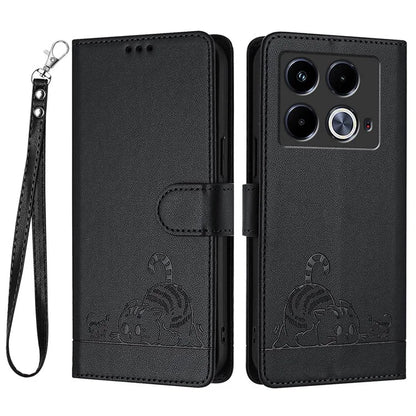 YB Imprinting Series-9 for Infinix Note 40 Case RFID Blocking Anti-Drop Leather Phone Cover