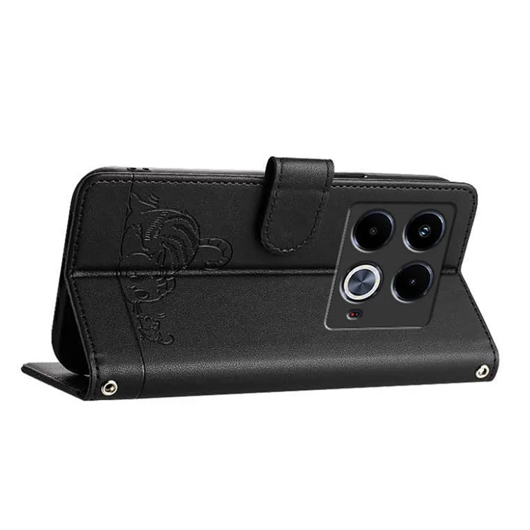 YB Imprinting Series-9 for Infinix Note 40 Case RFID Blocking Anti-Drop Leather Phone Cover