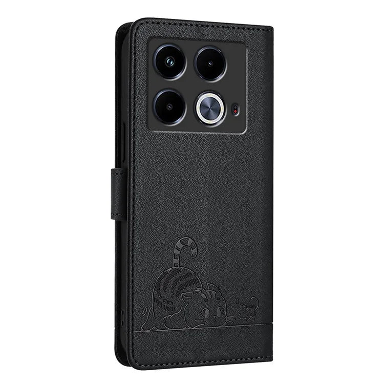 YB Imprinting Series-9 for Infinix Note 40 Case RFID Blocking Anti-Drop Leather Phone Cover