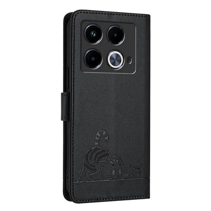 YB Imprinting Series-9 for Infinix Note 40 Case RFID Blocking Anti-Drop Leather Phone Cover