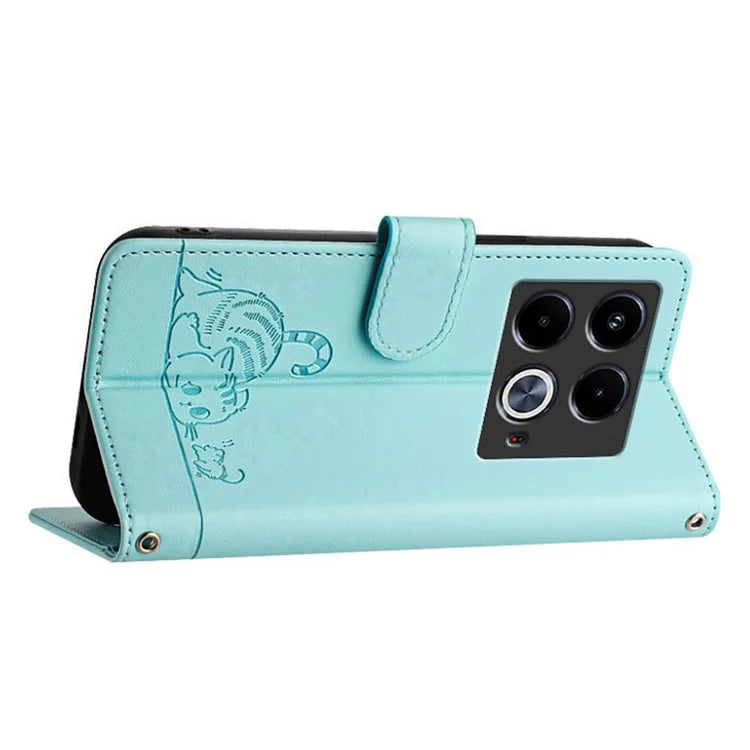 YB Imprinting Series-9 for Infinix Note 40 Case RFID Blocking Anti-Drop Leather Phone Cover