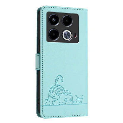 YB Imprinting Series-9 for Infinix Note 40 Case RFID Blocking Anti-Drop Leather Phone Cover