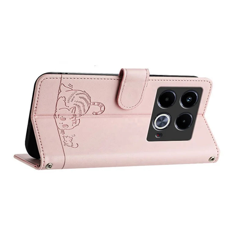 YB Imprinting Series-9 for Infinix Note 40 Case RFID Blocking Anti-Drop Leather Phone Cover