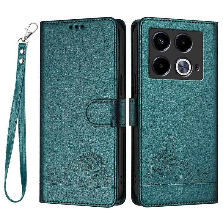YB Imprinting Series-9 for Infinix Note 40 Case RFID Blocking Anti-Drop Leather Phone Cover