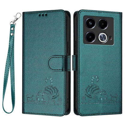 YB Imprinting Series-9 for Infinix Note 40 Case RFID Blocking Anti-Drop Leather Phone Cover