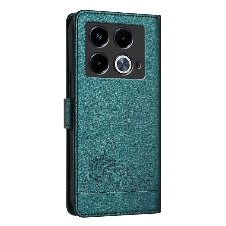 YB Imprinting Series-9 for Infinix Note 40 Case RFID Blocking Anti-Drop Leather Phone Cover
