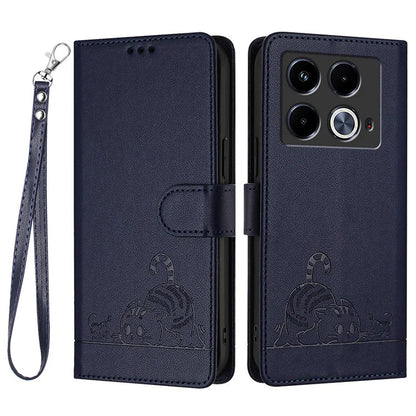 YB Imprinting Series-9 for Infinix Note 40 Case RFID Blocking Anti-Drop Leather Phone Cover
