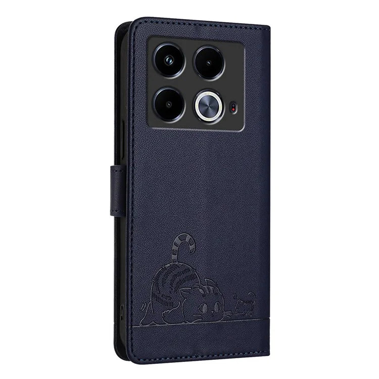 YB Imprinting Series-9 for Infinix Note 40 Case RFID Blocking Anti-Drop Leather Phone Cover