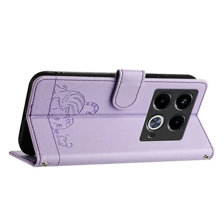 YB Imprinting Series-9 for Infinix Note 40 Case RFID Blocking Anti-Drop Leather Phone Cover