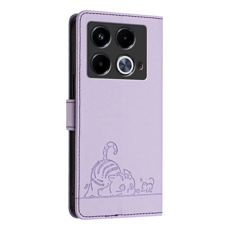 YB Imprinting Series-9 for Infinix Note 40 Case RFID Blocking Anti-Drop Leather Phone Cover